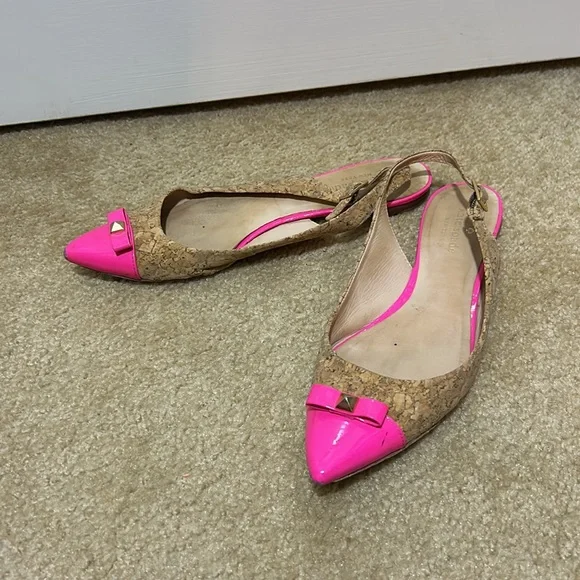 kate Spade Ginny flats slingbacks natural cork flats - Picture 4 of 8